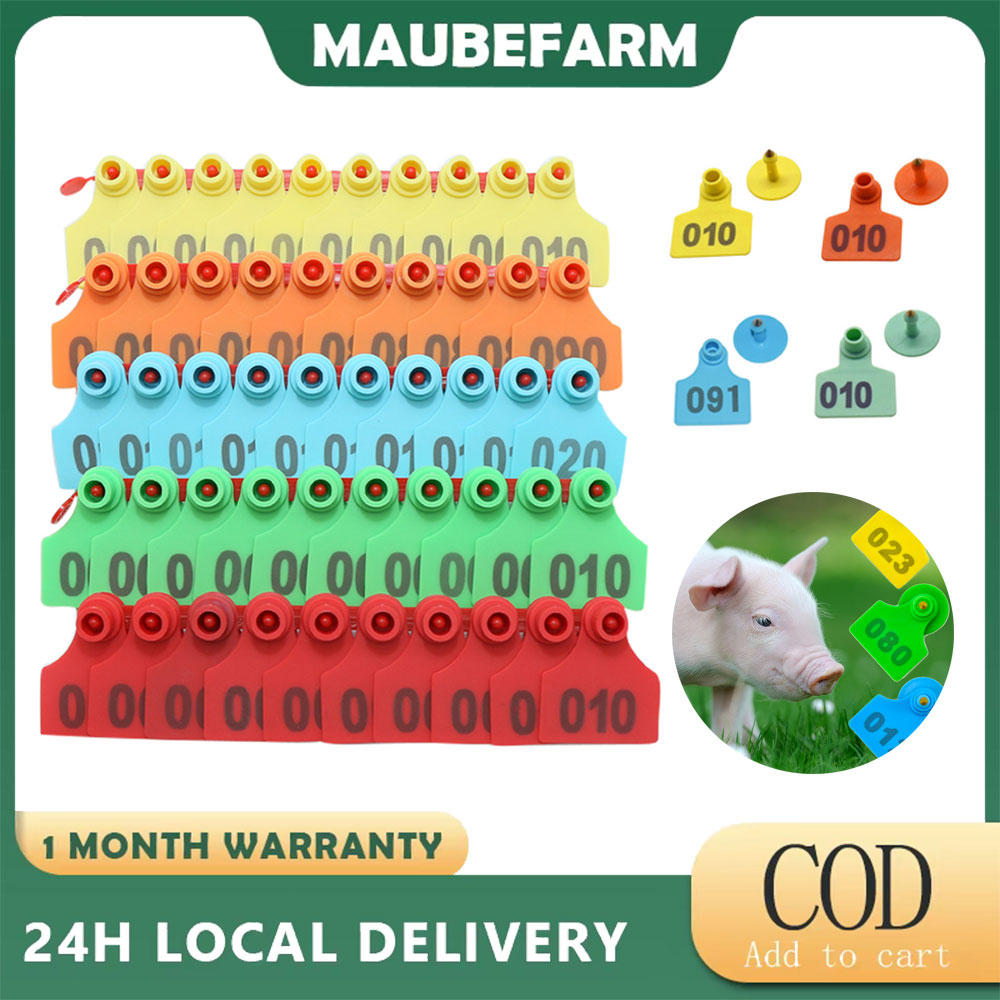20Pcs 5x4CM Identification Ear Tags Livestock Animal Ear Tag for Pigs ...