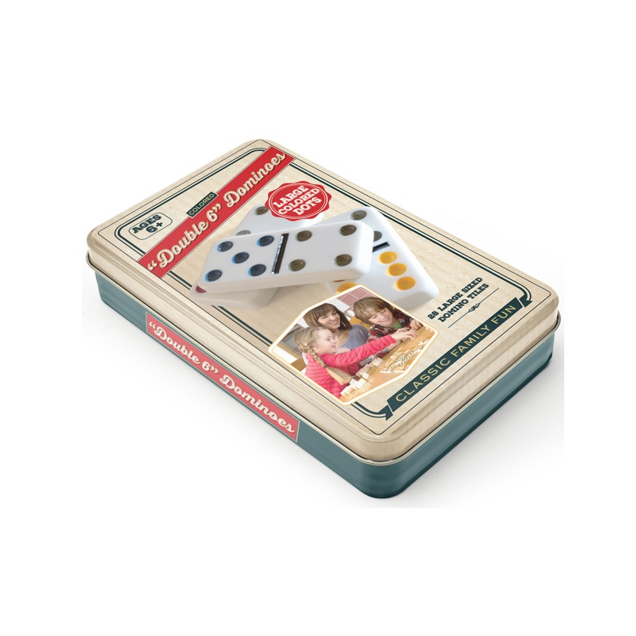 28 PCS LARGE DOMINO TILES MERIDIAN POINT Dominoes Double Six Colored