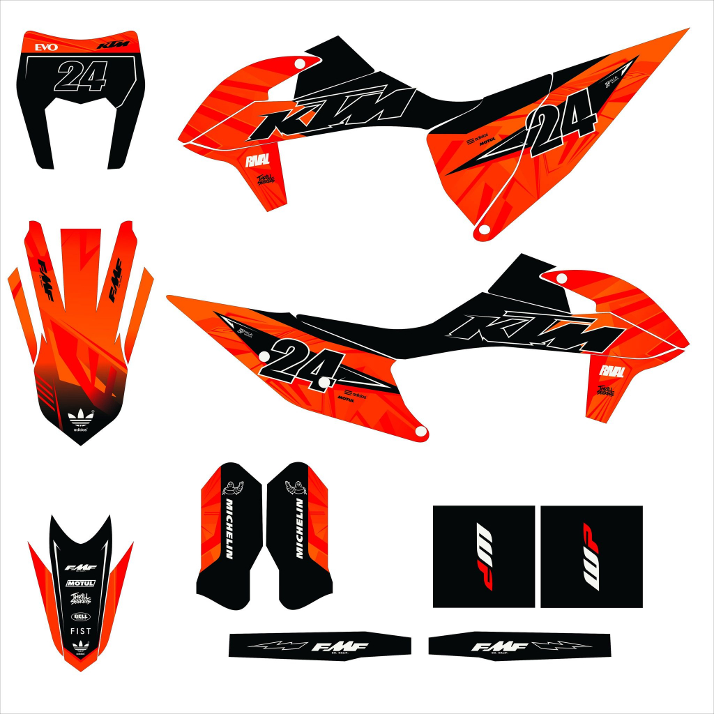2020-2023 KTM EXC 面倒くさく デカール 150 250 300