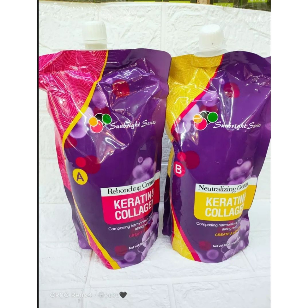 SUNBRIGHT SERIES KERATIN & COLLAGEN SET A&B (1000ML) Shopee Philippines