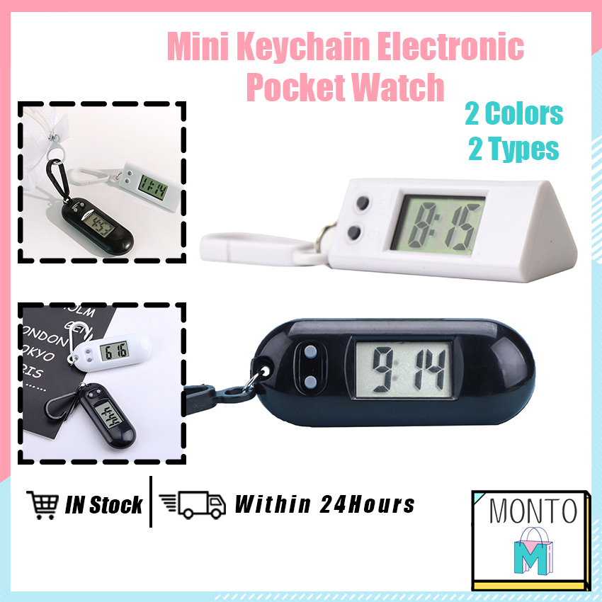 Portable LCD Digital Display Clock Key Chain with Silent Electric Mini ...