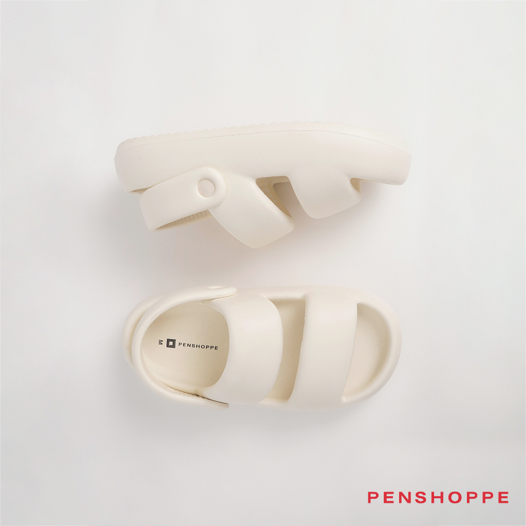 Chunky Rubber Clogs With Back Strap For Women (Off White