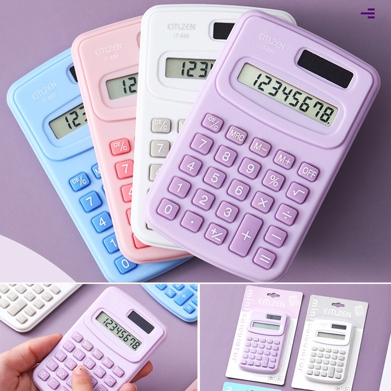 DEXIN Macaron Mini Calculator 8 Digits for School Supplies / Office ...