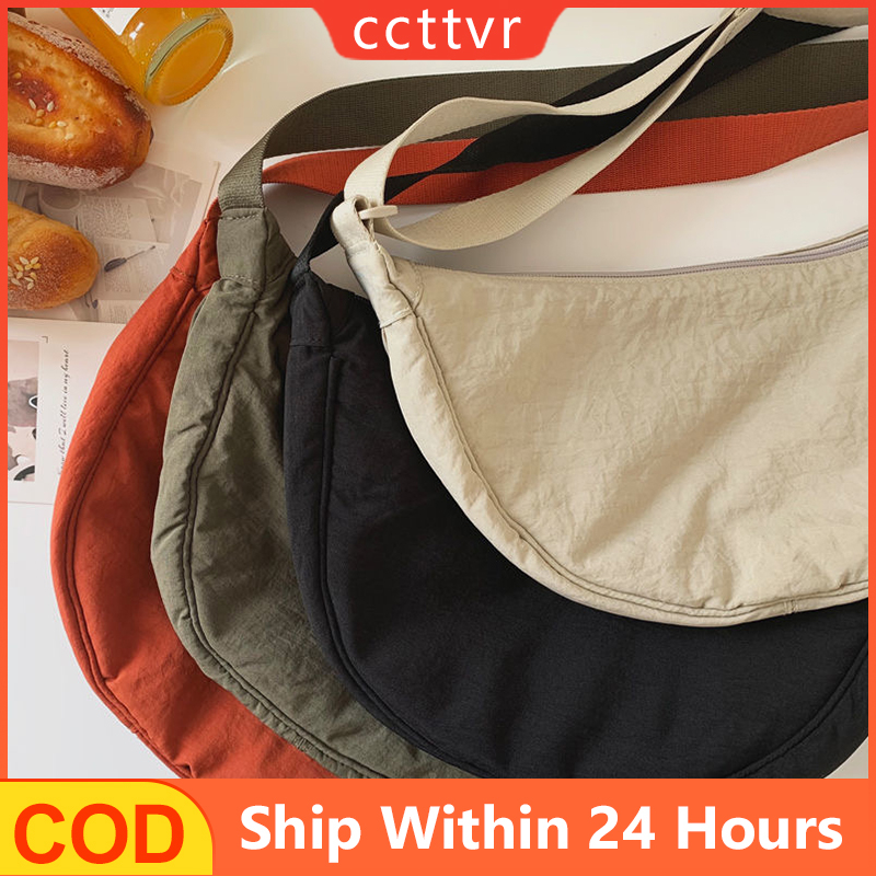 【COD】New Fashion Canvas Shoulder Bags Korean Dumpling Sling bag Nylon ...