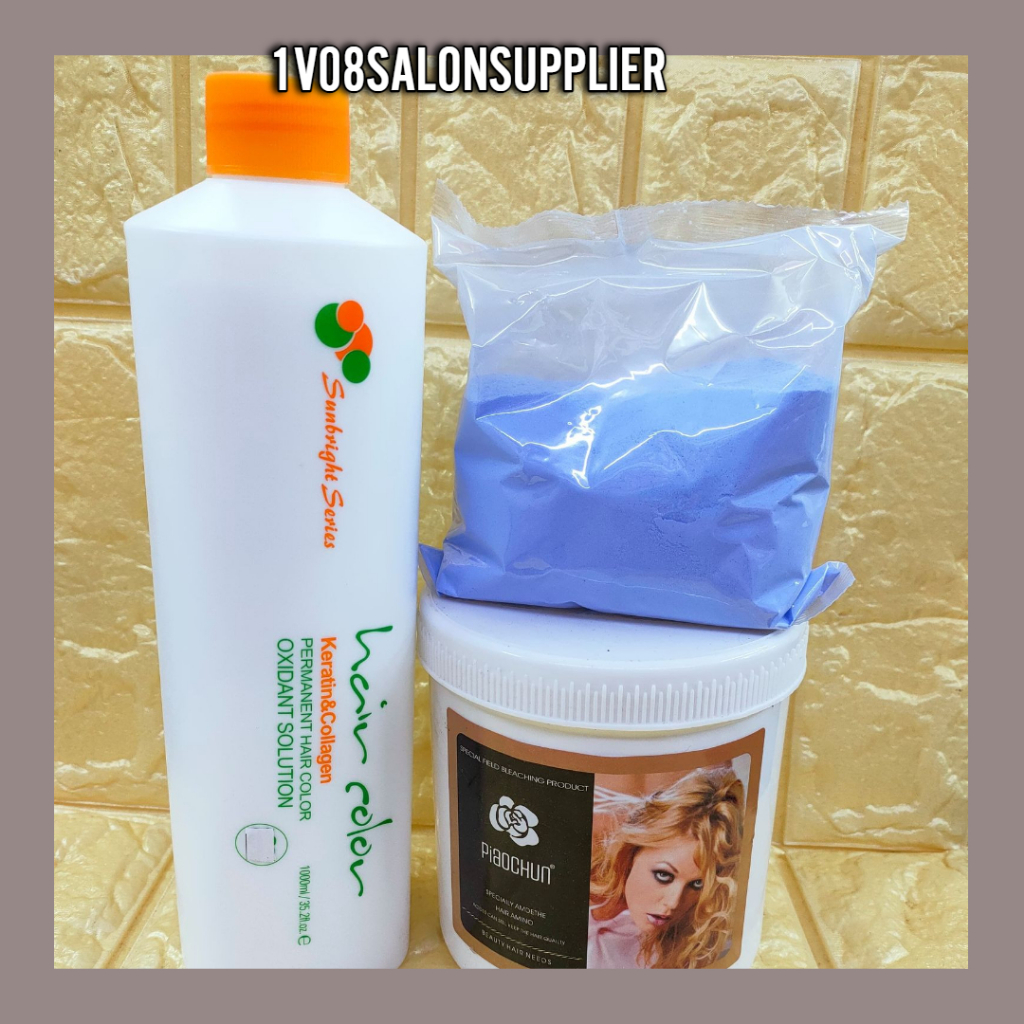 SET ECAS HAIR BLEACHING POWDER 500G AND SUNBRIGHT OXIDIZER 1000ML