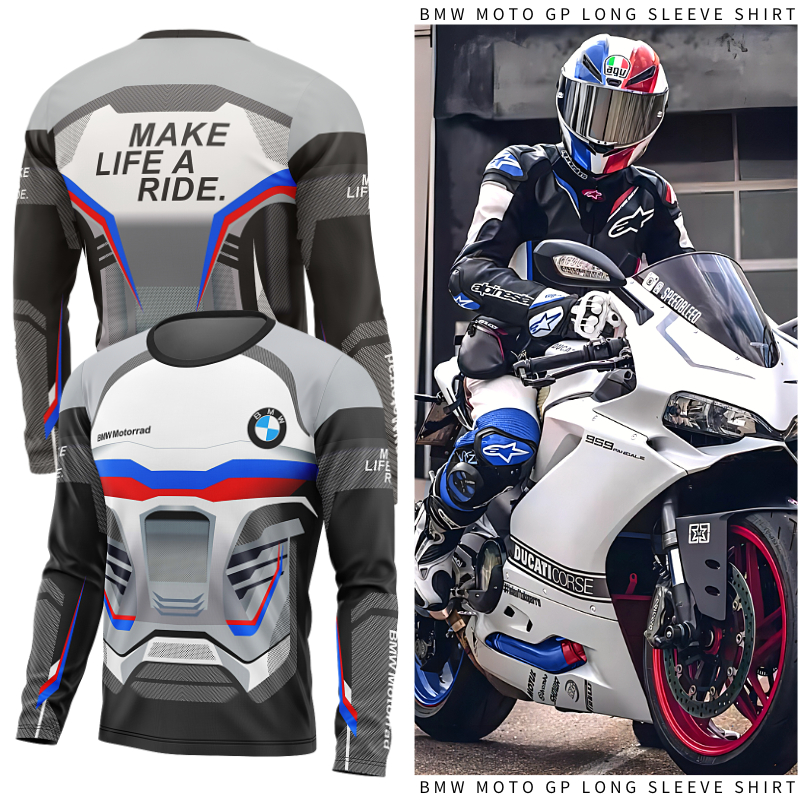 【COD】BMW Motorcycle Jersey shirt apparels Long Sleeve cycling for men