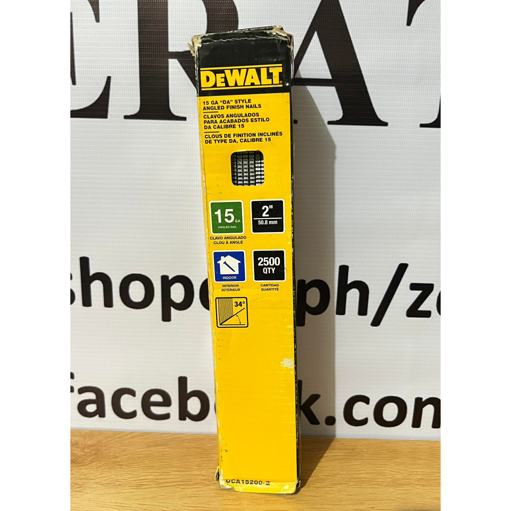 DEWALT 15Gauge 2inch Angled Finish Nails (2500 per Box) Shopee