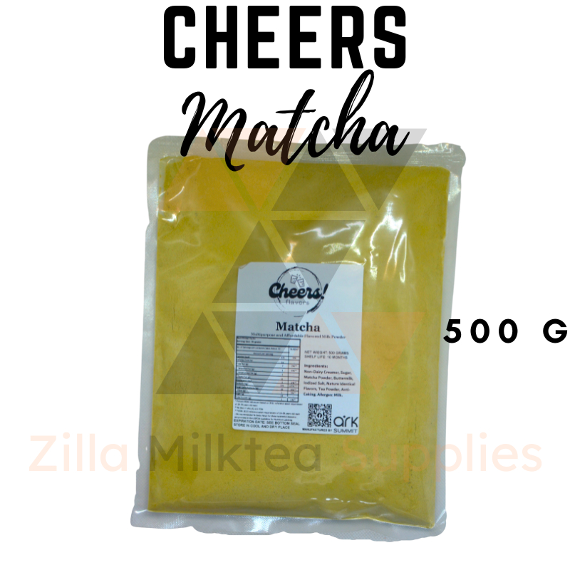 Cheers Matcha Premium Powder Flavor 500g for MilkTea, Shakes and Frappe ...