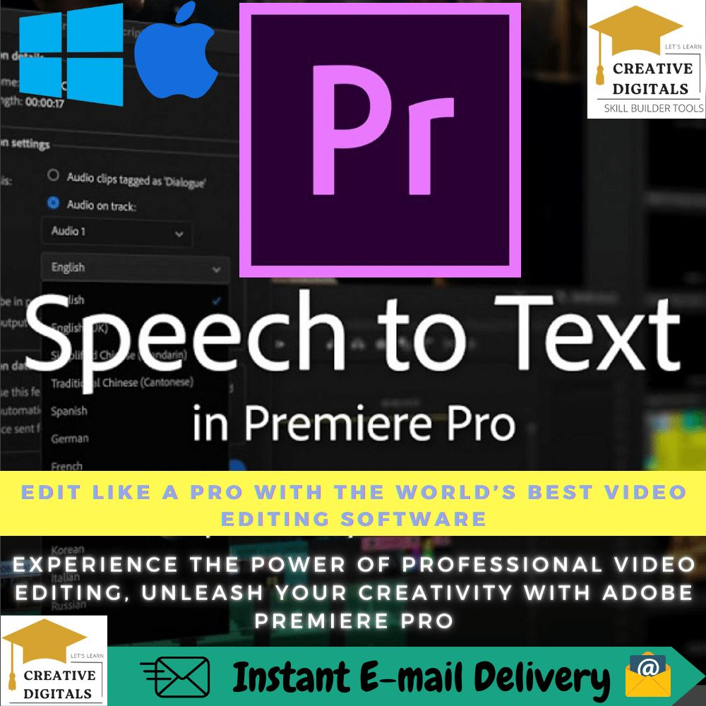 Premiere Pro w/ language packs Master Bundles Installer + Masterclass ...