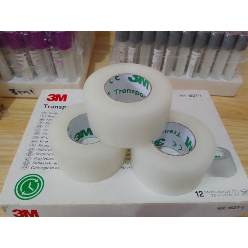 3M TRANSPORE surgical tape, 1inch 2.×9.1m (1pc) | Shopee Philippines
