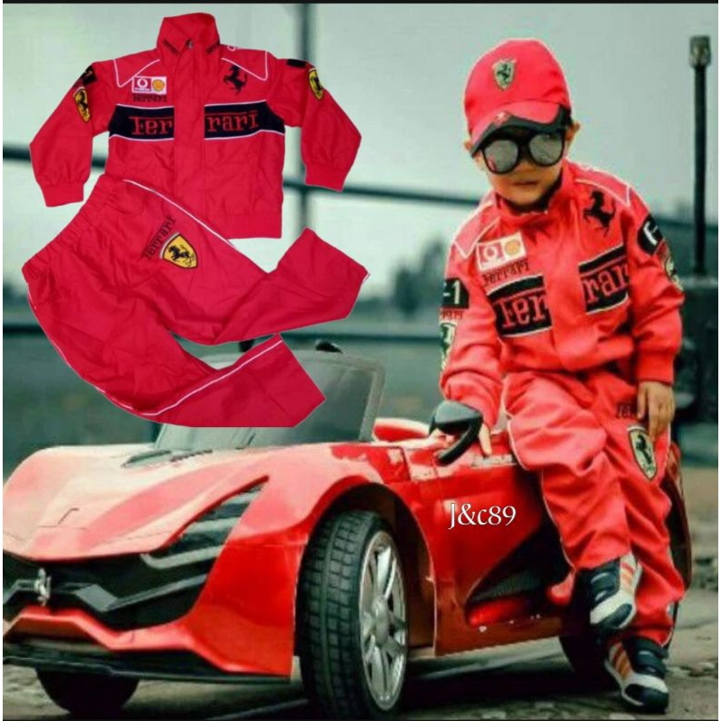 Ferrari Costume For Kids Unisex Jacket Pants Shopee Philippines