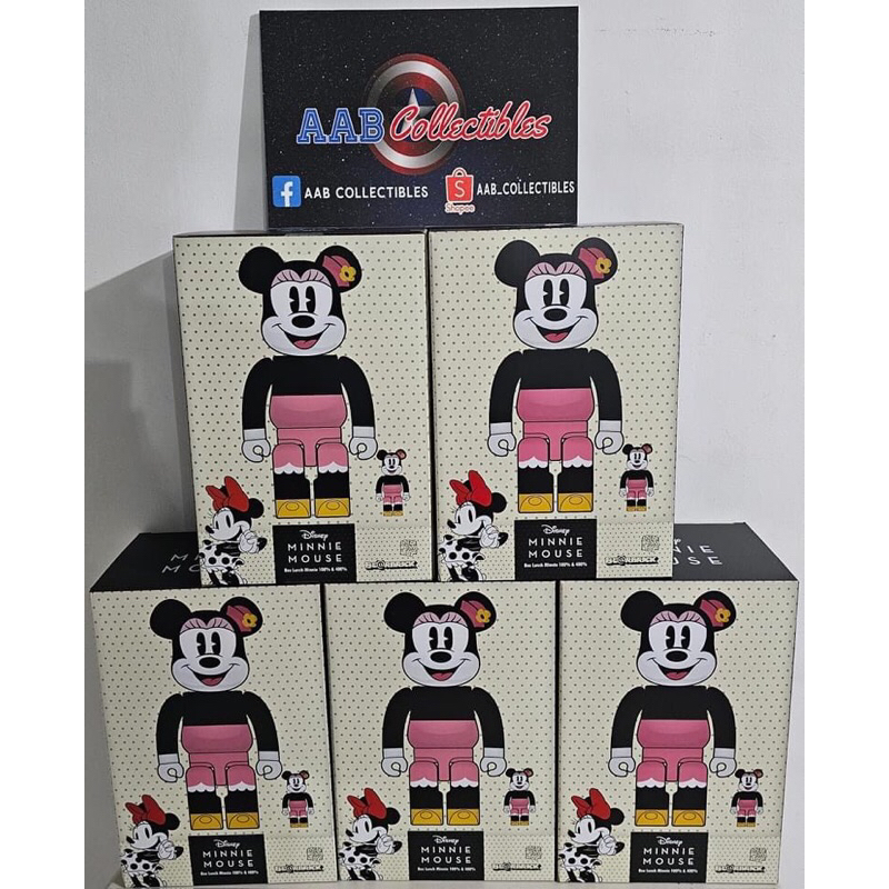 BE@RBRICK: DISNEY BOX LUNCH MINNIE MOUSE 100% & 400% | Shopee