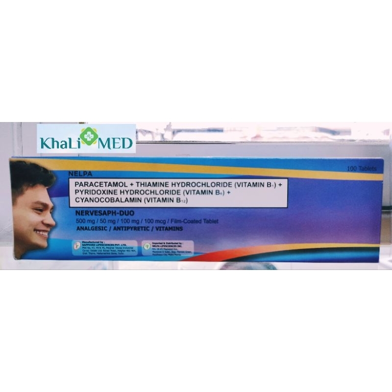 Nervesaph Duo (Paracetamol + Vitamin B1, Vitamin B6, Vitamin B12