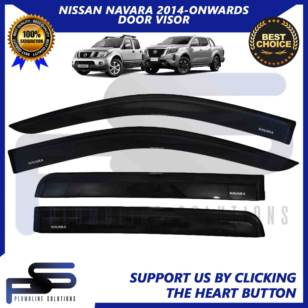 Nissan Navara NP300 2015 2023 Injection Type Window Deflectors Rain