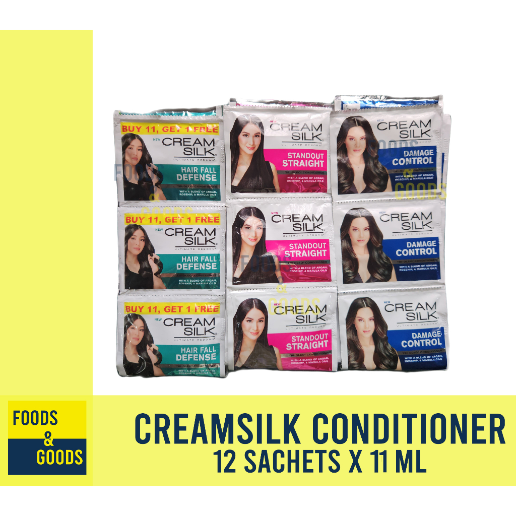 Creamsilk Conditioner Pink Green Blue 12sachets x 11 ml Shopee