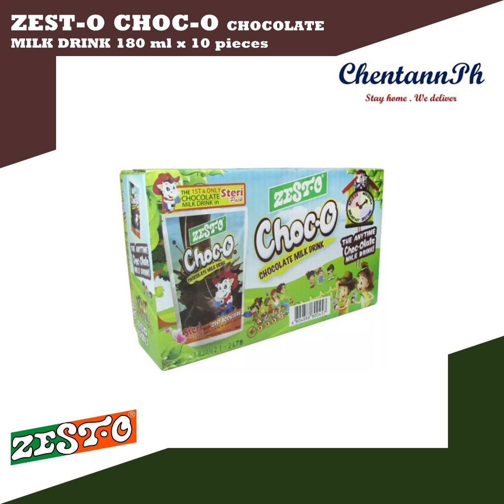 ZESTO ChocO Chocolate Hot & Cold Milk Drink With Vitamin A & B Healthy Beverages 180ml x