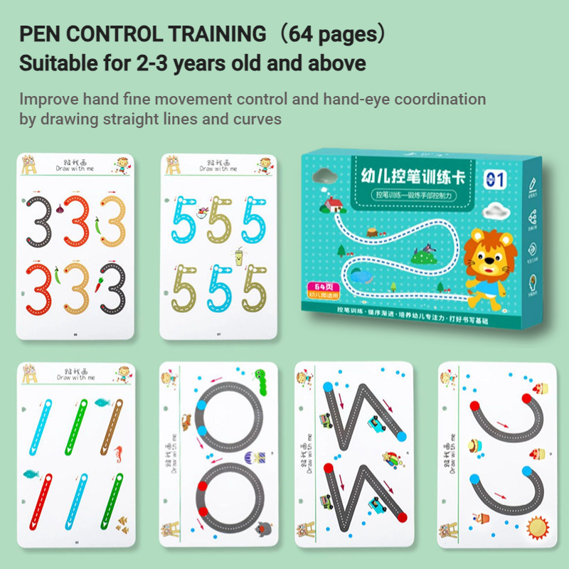 Magic Tracing Workbook for Kids Preschool Educational Toys Erasable Pen ...