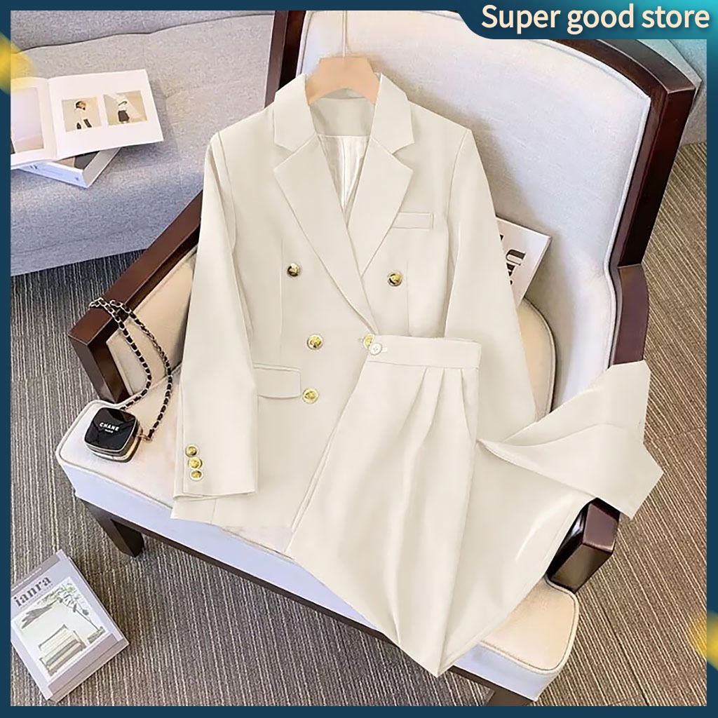 Coat For Woman Blazer Women's Premium Internet Hot Casual Versatile Retro  Top Pants Suit For Office