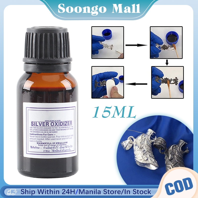 15ML Silver Oxidizer Black Solution Jewelry Oxidized Gel Antique Liquid