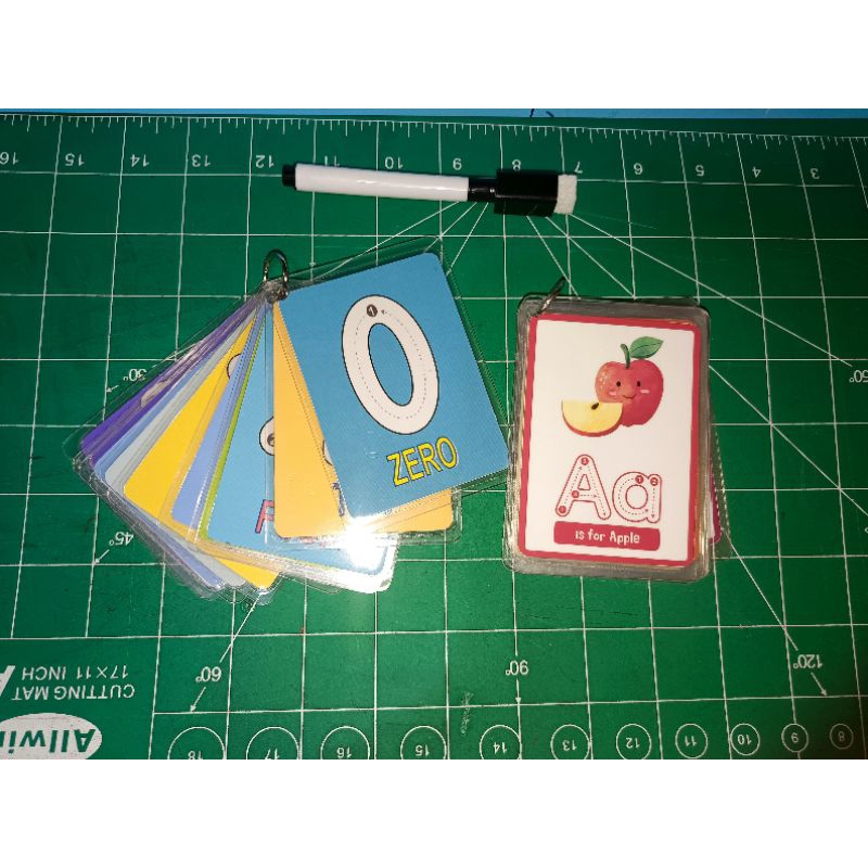 laminated trace and erase mini flashcard for litlle ones educational
