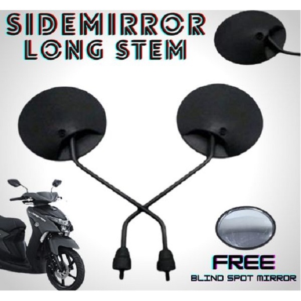 EURO MOTOR Vperman 150 CLEAR SIDE MIRROR MOTORCYCLE CIRCLE 073 LONG