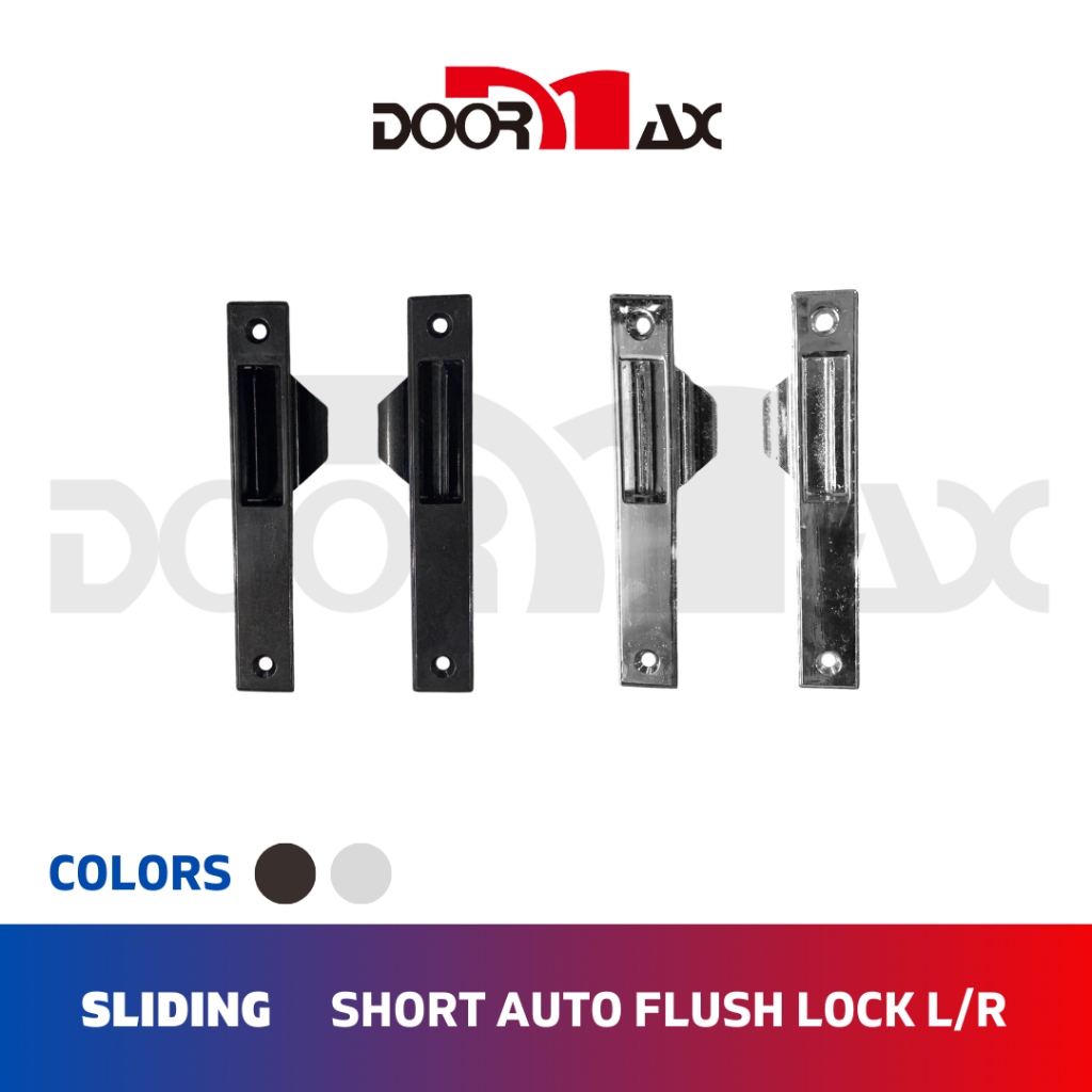 DOORMAX Short Automatic Flush Lock (Brown/Chrome) | Shopee Philippines