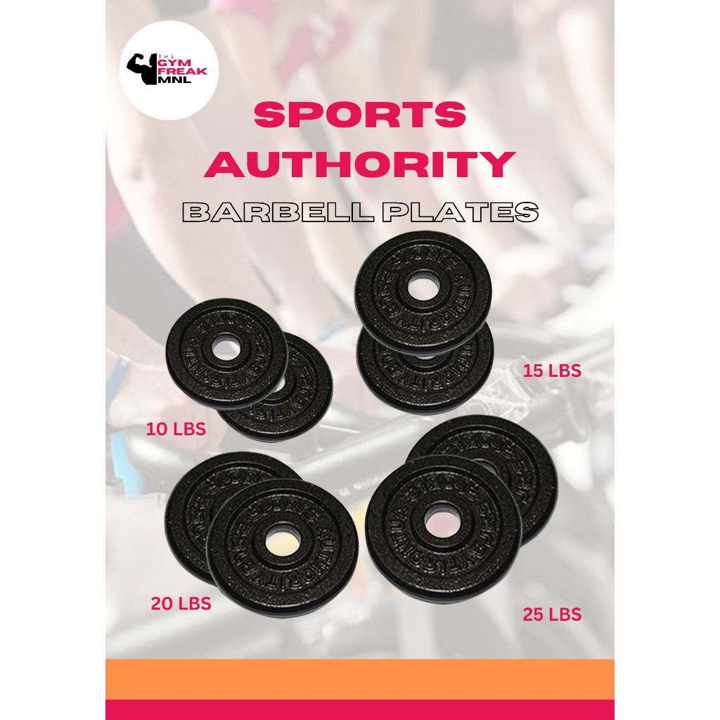 SPORTS AUTHORITY BARBELL PLATES 10 25 LBS (PAIR) Shopee Philippines