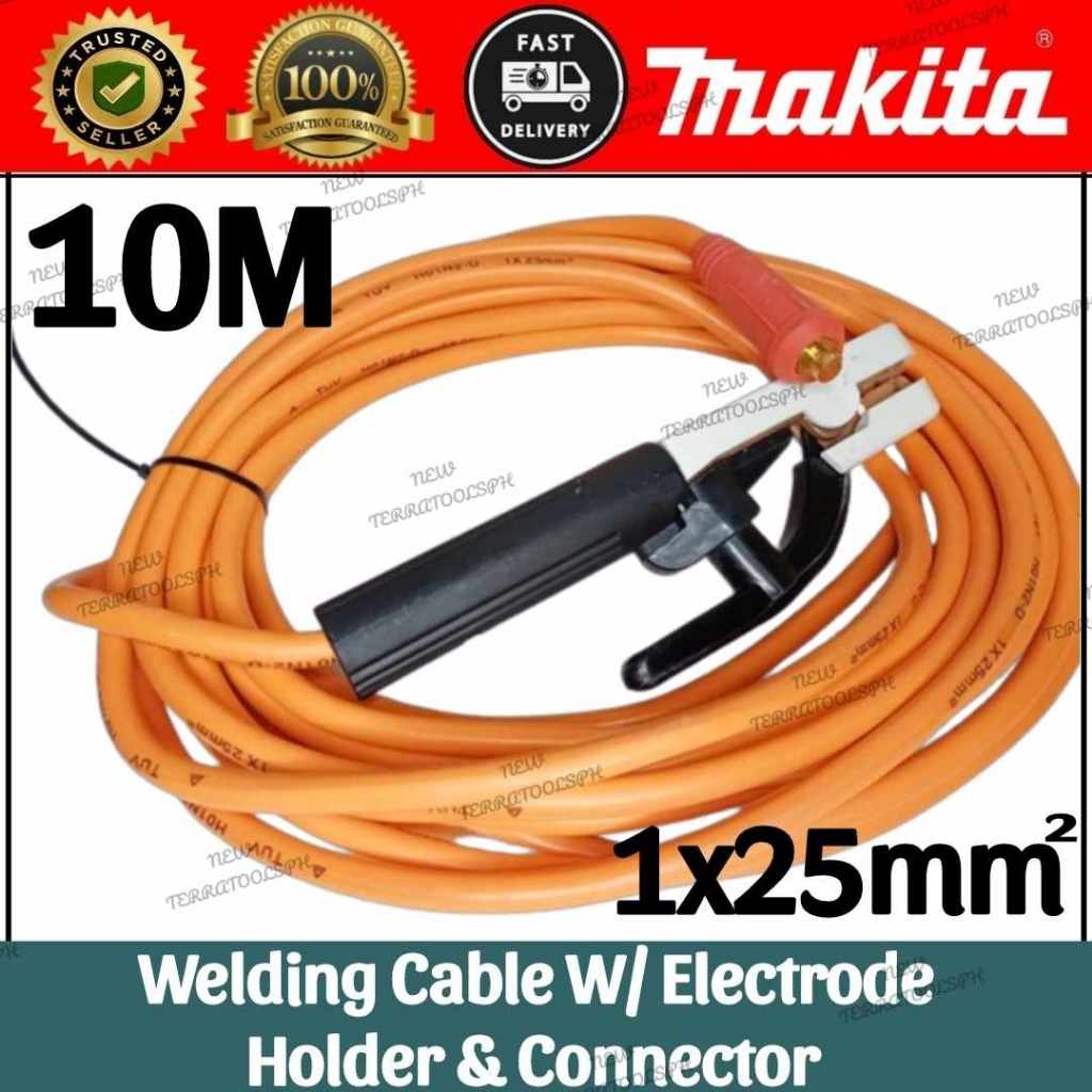 MAKITA 10 meters Welding Cable with Electrode Holder and Connector
