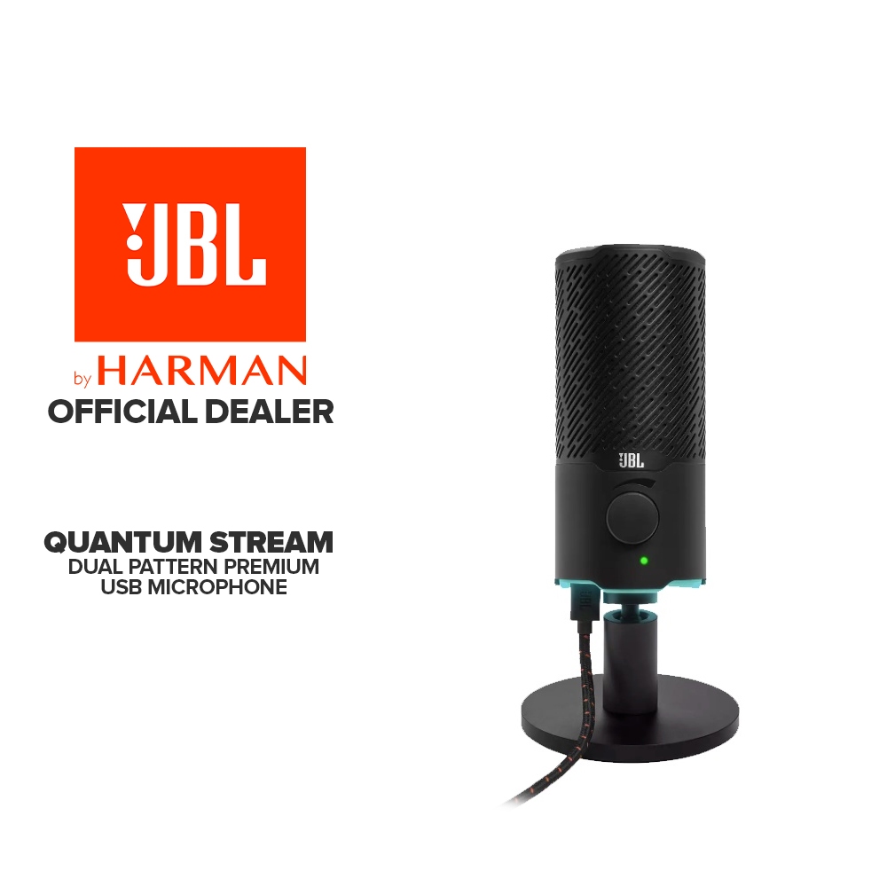 JBL Quantum Stream  Dual pattern premium USB microphone for