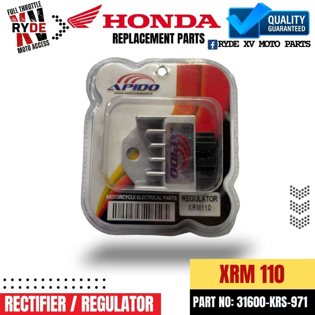 RECTIFIER / REGULATOR for Honda XRM 110 Wave 110 (APIDO) Shopee