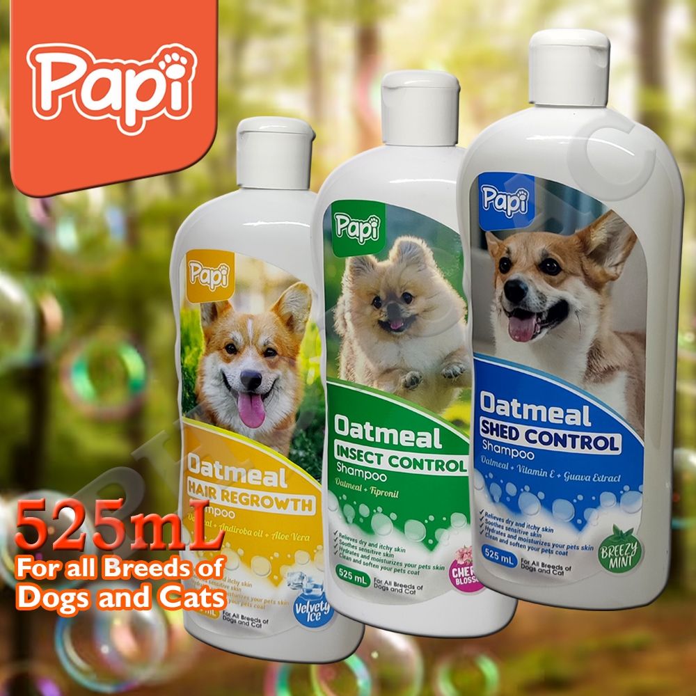 Papi Oatmeal Shampoo For all Breeds of Dogs and Cats525mL Shopee