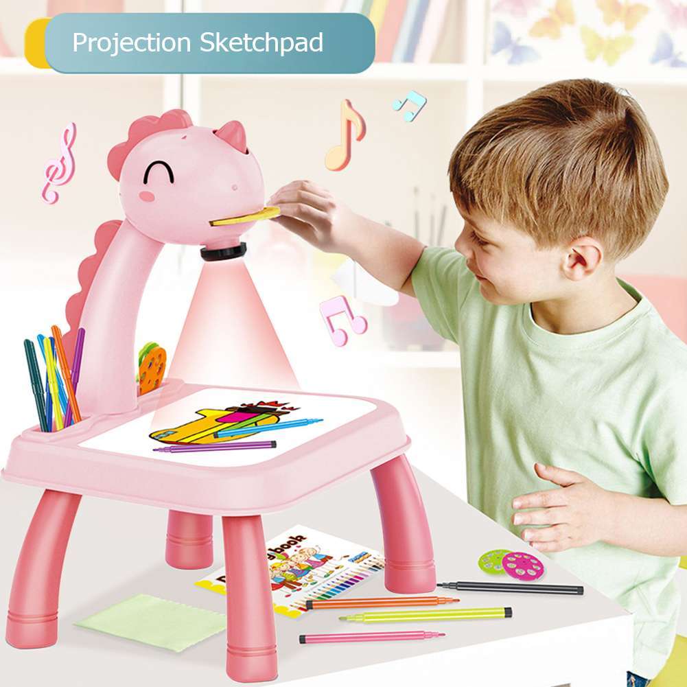 Children Led Projector Drawing Table Toy Painting Table Educational