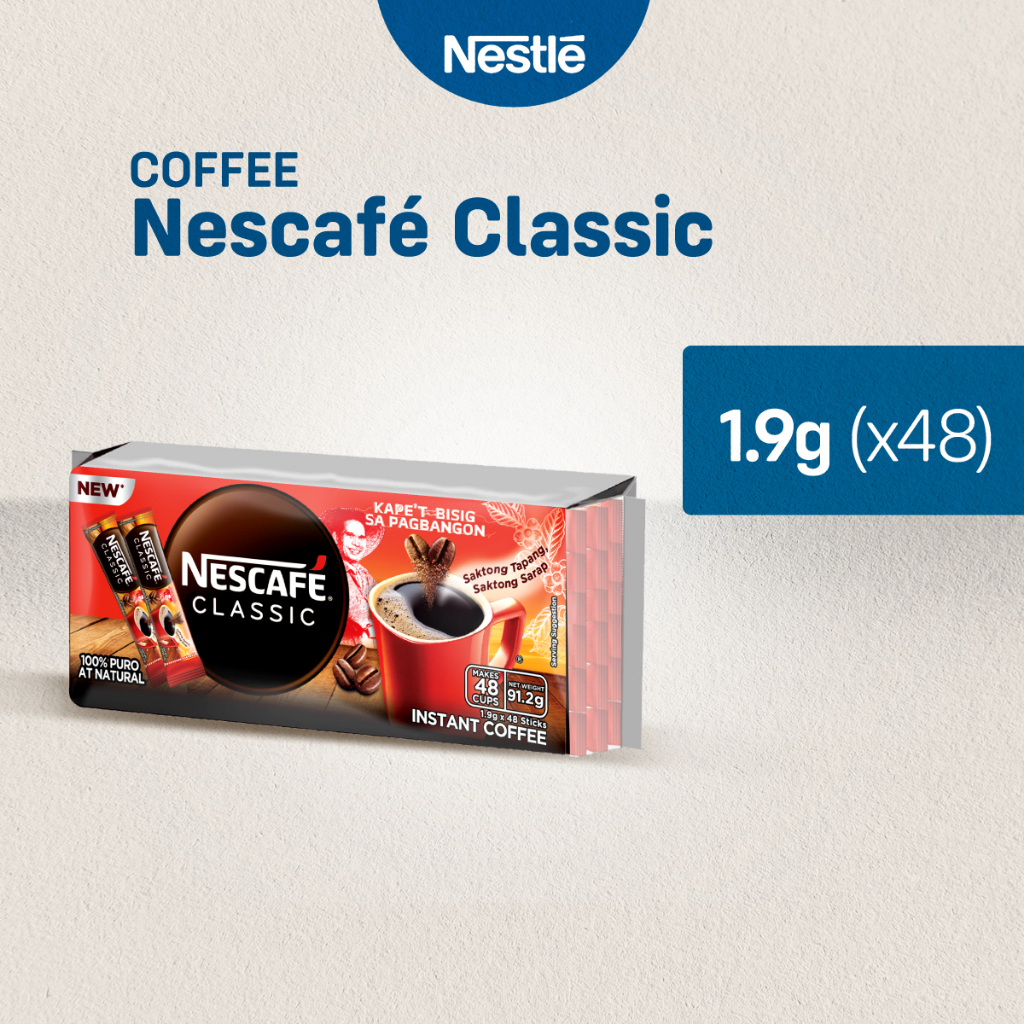 Nescafe Classic Instant Coffee 1.9g Pack of 48 Shopee Philippines