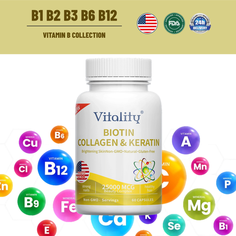 Biotin Collagen Keratin Supplement Joint Gut Health Hair Skin Nail