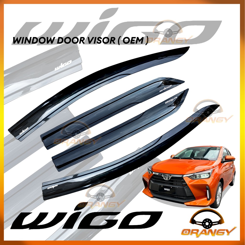 ALL NEW Toyota Wigo 2023 to 2024 INJECTION / OEM TYPE Window Door Rain ...