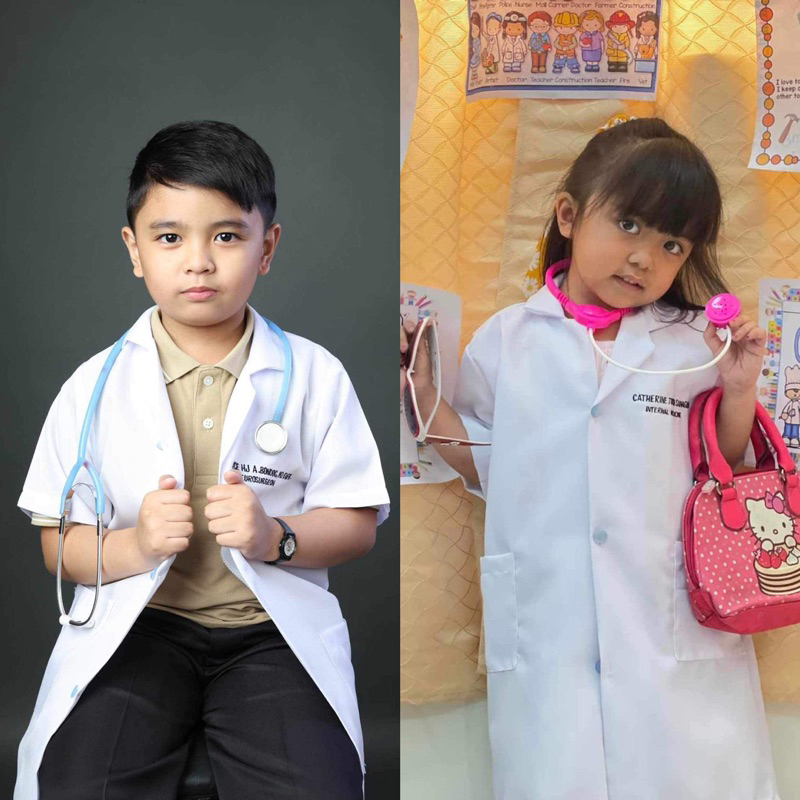 Doctor/ Dentist Career Costume for kids with logo and free name