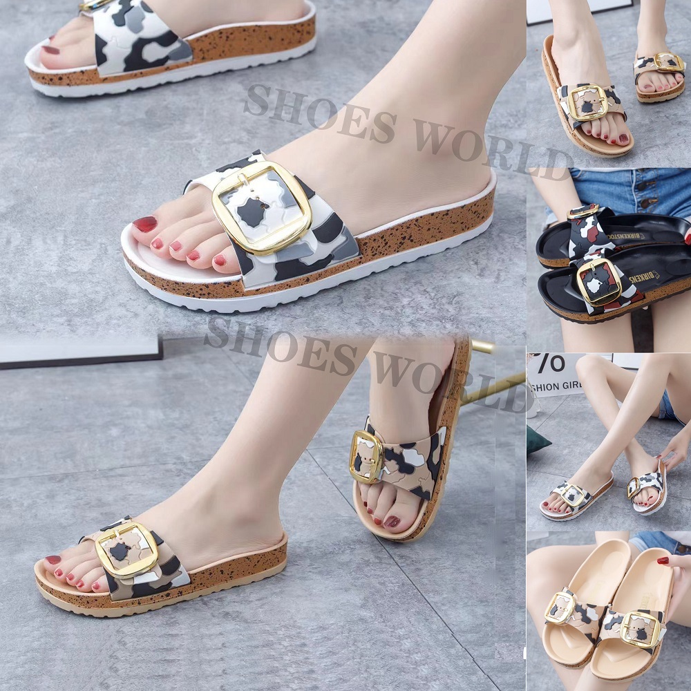 New Korean Fashion One Strap slipper sandals biirkensstocck cork ...