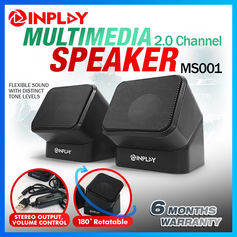 InPlay MS001 Multimedia USB Mini Speaker with volume control and built ...