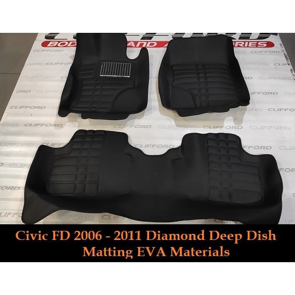 Honda Civic FD 2006 to 2011 Diamond Deep Dish Matting EVA Materials ...
