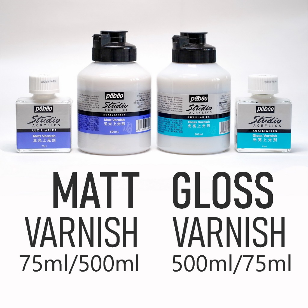 PEBEO Studio Acrylic VARNISH Gloss or Matte 75ml / 500ml One piece only, choose your