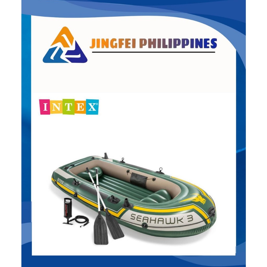 Intex Seahawk 3 Inflatable Boat Set Shopee Philippines