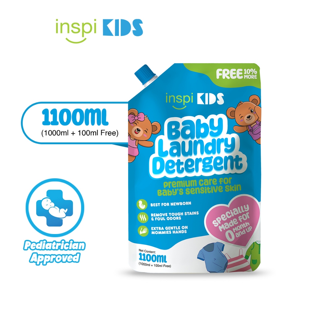 Inspi Kids Laundry Wash Refill 1100ml Liquid Detergent for Newborn