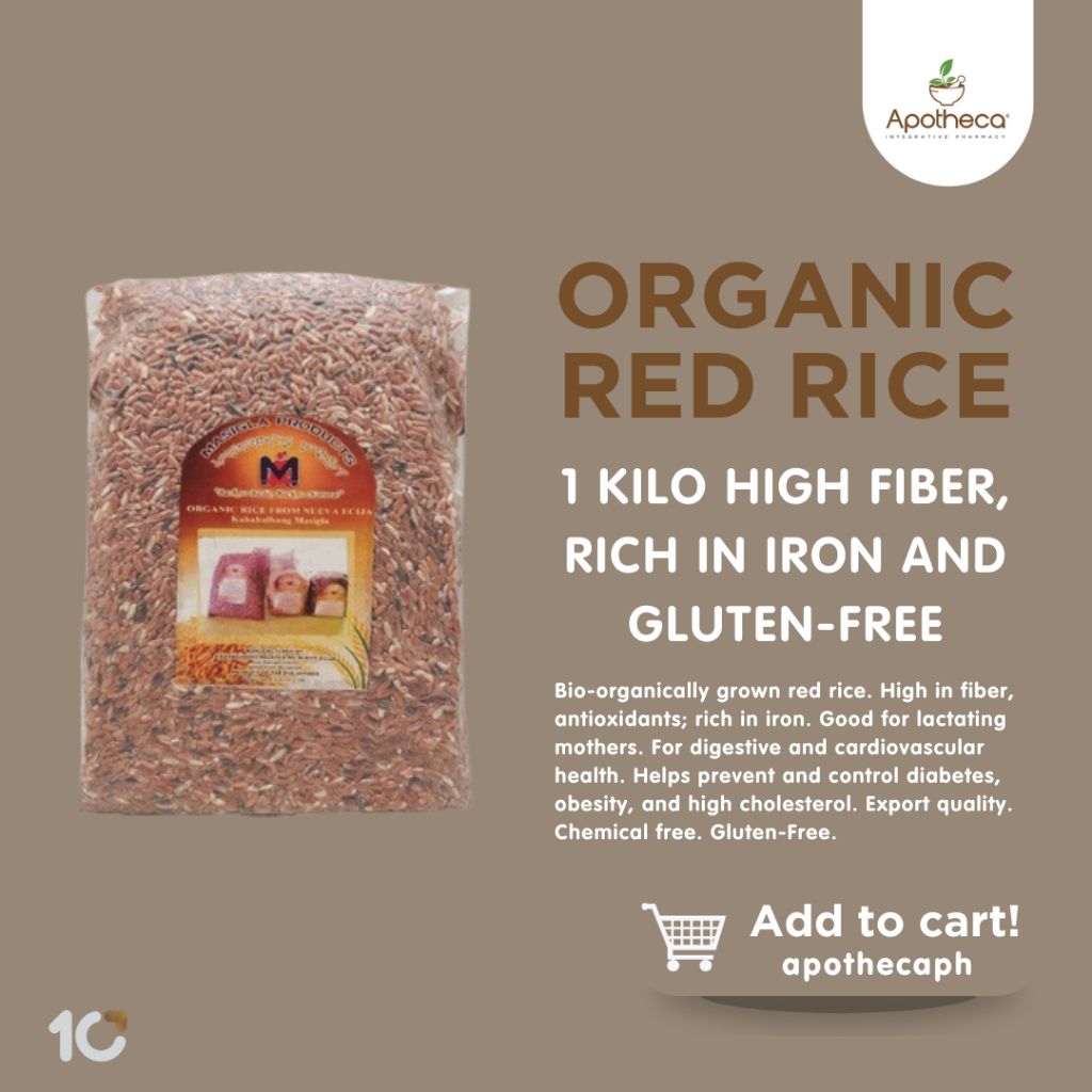 Organic Red Rice 1kilo high fiber, rich in iron and gluten-free by ...