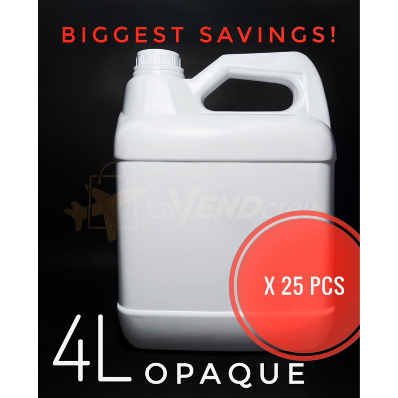 25pcs. 4L Jerry Botte / 4L Jerrycan / Food Grade Plastic container ...