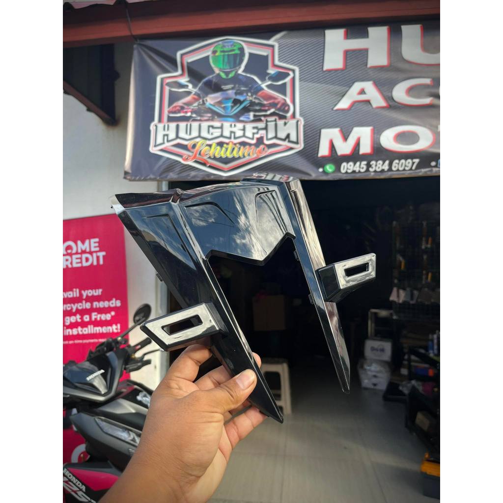 FRONT COVER WITH PLATE HOLDER BLACK DESIGN FOR HONDA CLICK VERSION 3 ...
