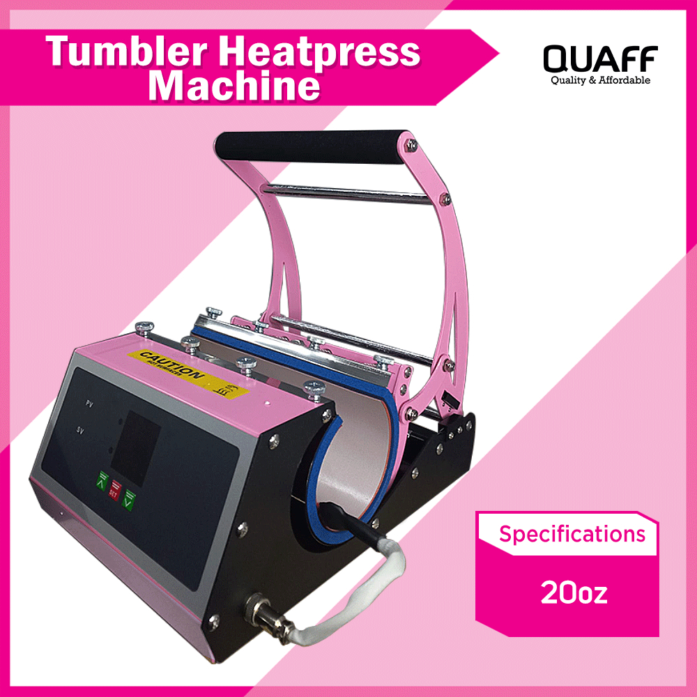 QUAFF 20OZ TUMBLER HEAT MUG PRESS MACHINE PINK 230MM | Shopee Philippines