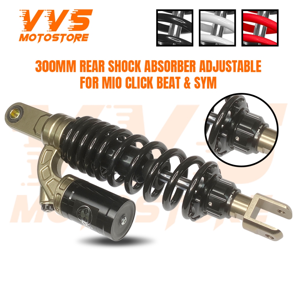 325mm Rear Shock Absorber Adjustable For Mio Click Beat & Sym Ultra ...