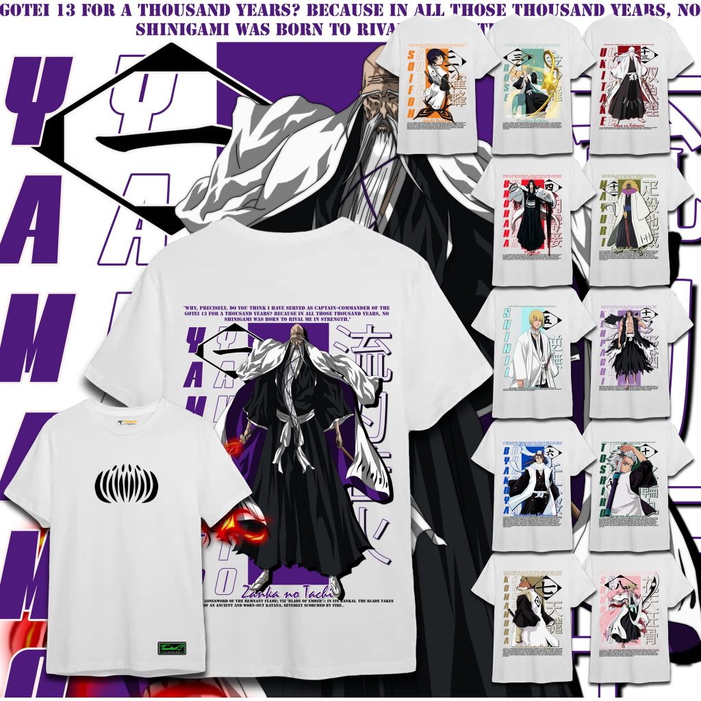 Bleach Gotei 13 Captains Thousand Year Blood War Anime Shirt