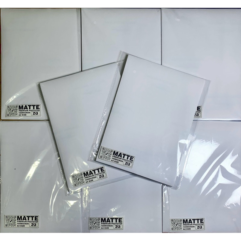 10pcs PhotoTop Premium Matte/Glossy 100micron A4/A3 Size | Shopee ...