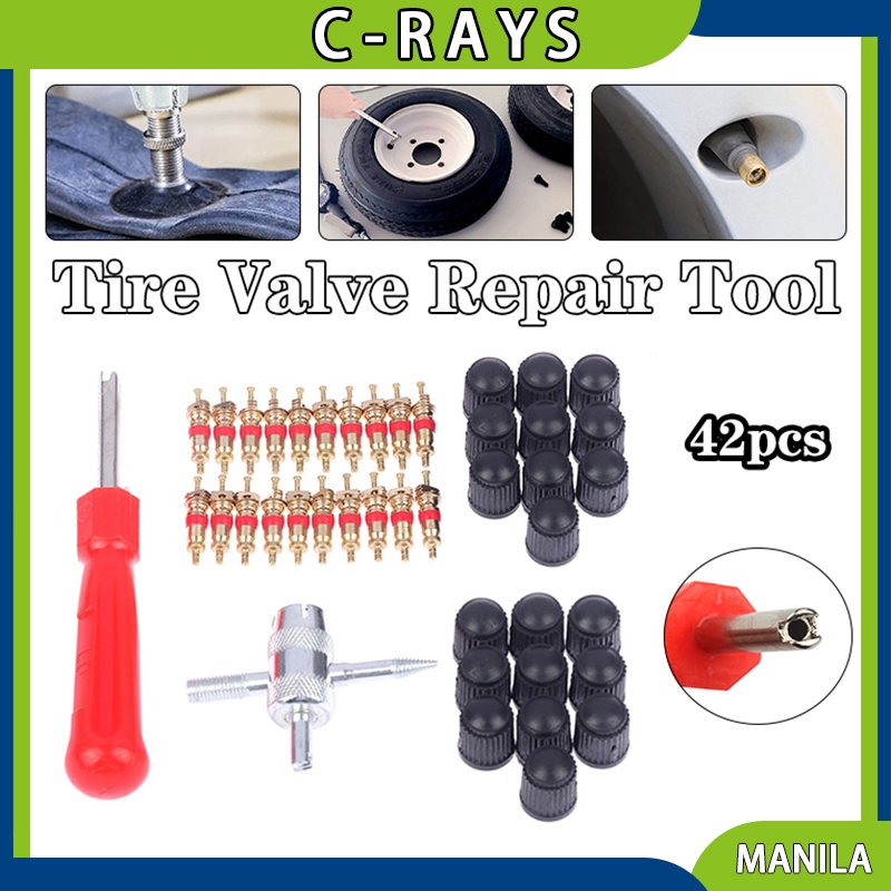 42PCS Universal Tyre Valve Core Insert Brass Valve Cores Valve Stem